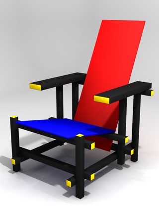日常にあって輝きを増すRed and Blue Chair（赤と青の椅子） | 楽市 